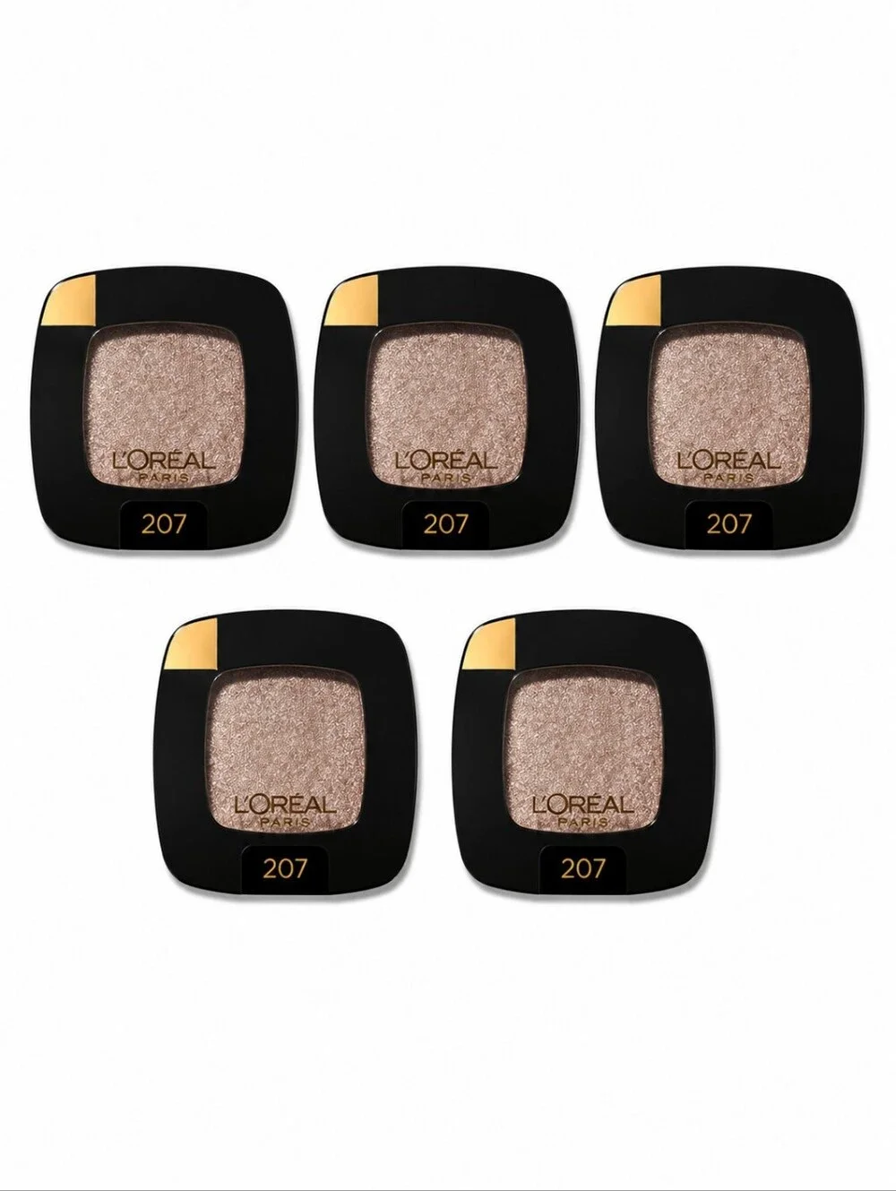 5 x L'Oreal Paris Colour Riche Monos Eye Shadow, 207 Pain Au Chocolat